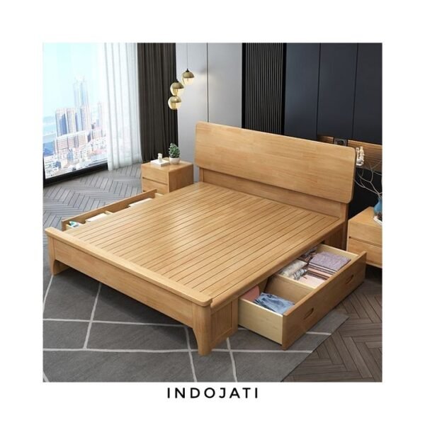 Dipan Minimalis Jati Asli Model Japandi