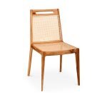 Kursi Cafe Minimalis Jati Rotan Natural