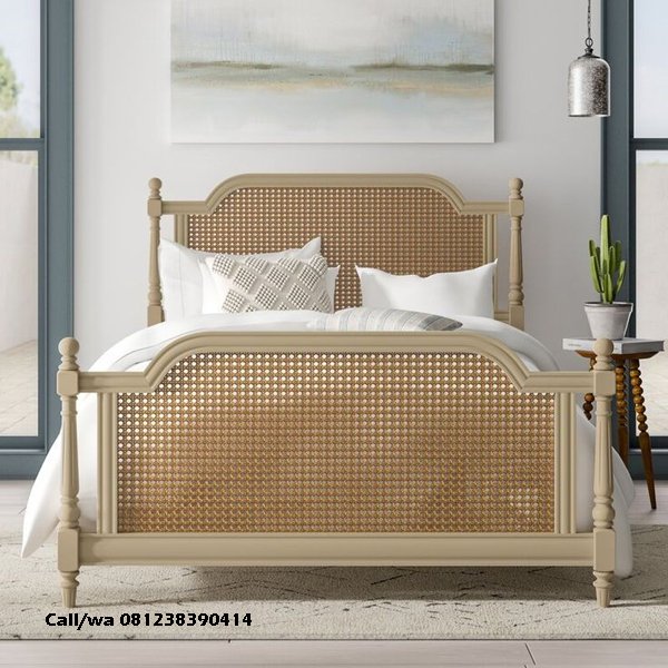 Tempat Tidur Terbaru Anyaman Rotan Alami, indo jati, indo kursi