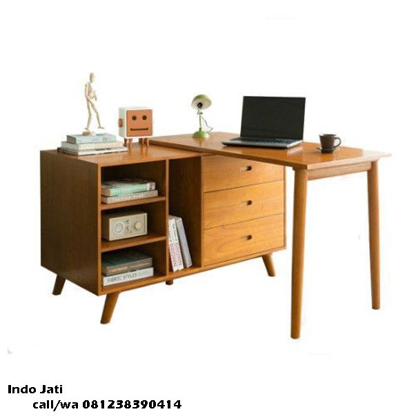 Meja Belajar Retro Minimalis, Indo Jati, Indo Jati Mebel Jepara, Indo Kursi, Indo Kursi Mebel Jepara, Berkah Jati, Berkah Jati Mebel Jepara, Lemari Pajangan Jepara