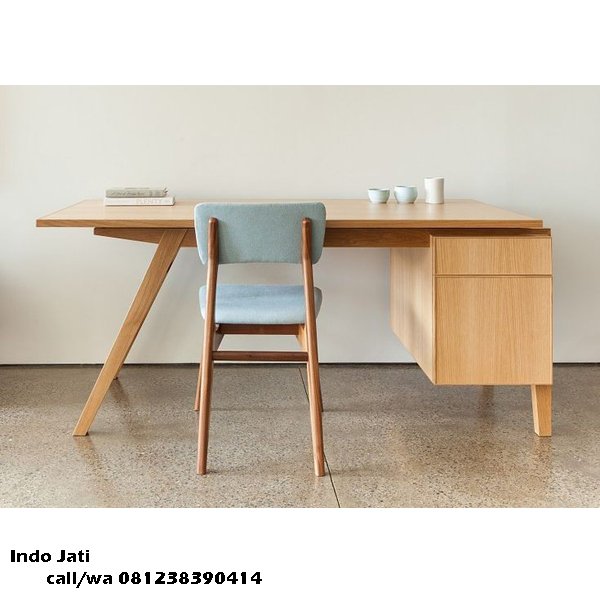 Set Meja Belajar Scandinavian, Indo Jati, Indo Jati Mebel Jepara, Indo Kursi, Indo Kursi Mebel Jepara, Berkah Jati, Berkah Jati Mebel Jepara, Lemari Pajangan Jepara
