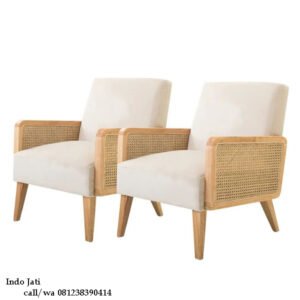 Kursi Sofa Single Minimalis Rotan