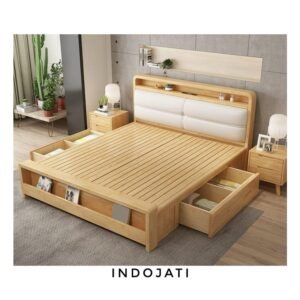 Dipan Minimalis Jati Japandi Headboard Jok