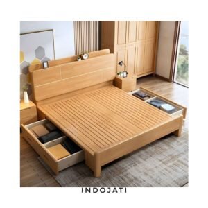 Tempat Tidur Minimalis Japandi Model Kekinian